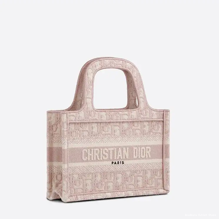 Cheap Pink Oblique Dior Tote Canvas Book Motif Mini 0508 Hot Sale